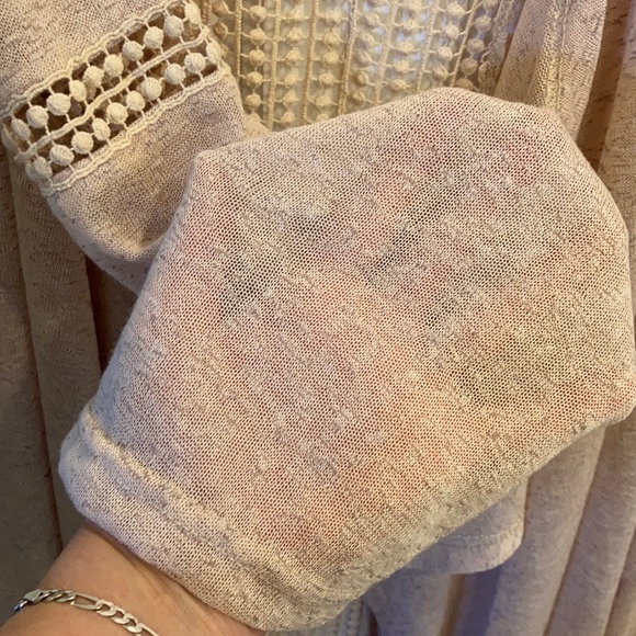 Lightweight lace insert open long coverup NWOT - Picture 5 of 8